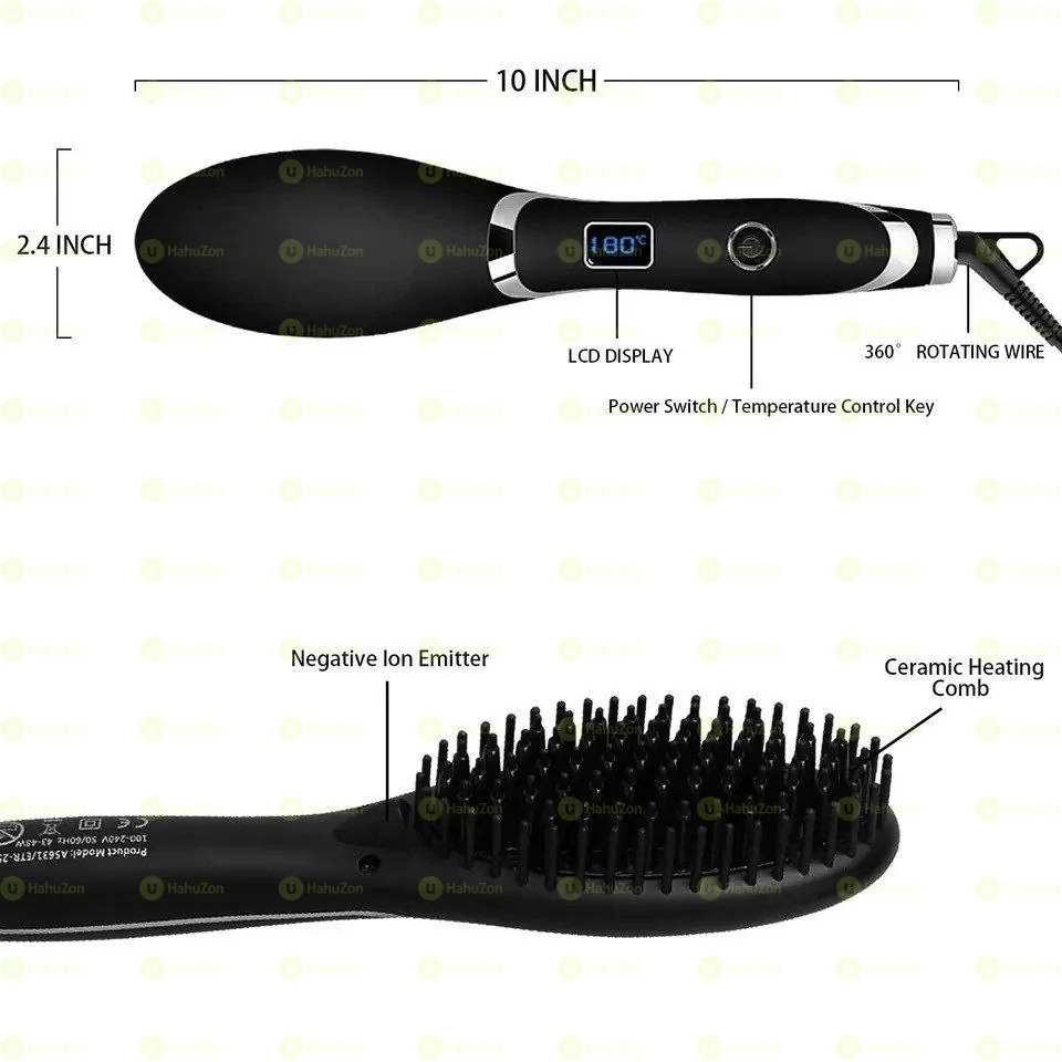Gemei Professional Hair Straightner Brush