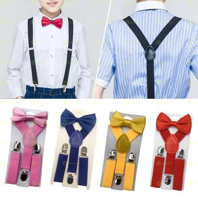 Boys Bow Tie & Suspenders Set