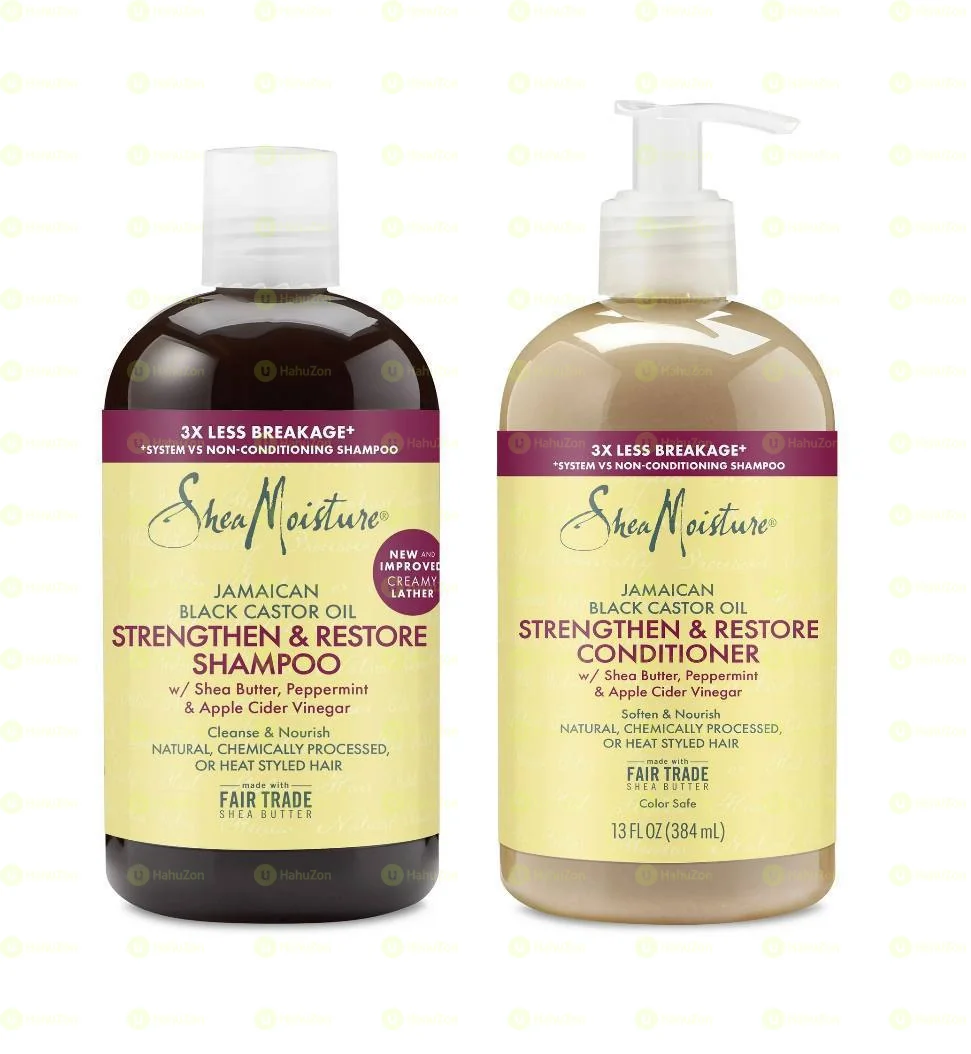 Shea Moisture Strengthen Jamaican Black Castor Oil Set Shampoo and Conditioner