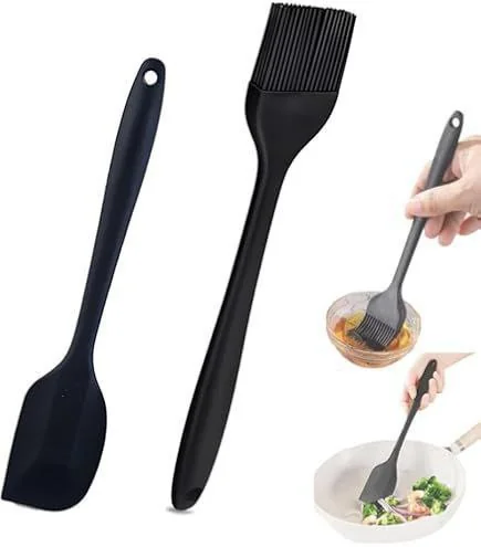 2Pcs Silicon Brush Spatulas