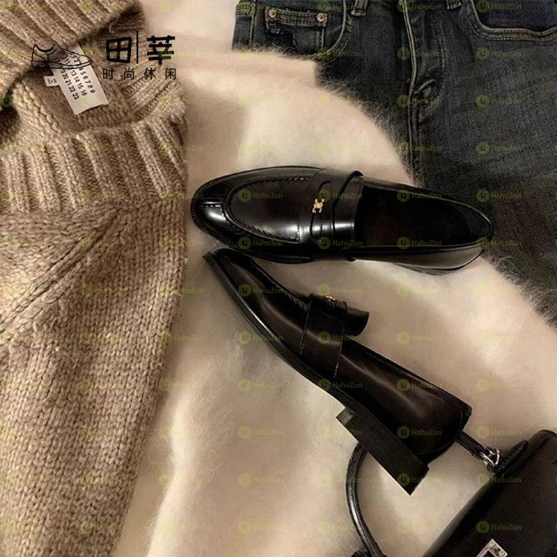 Women's Leather Loafers Shoes