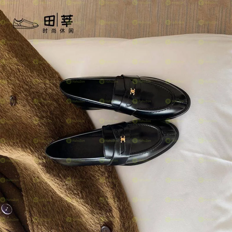 Women's Leather Loafers Shoes