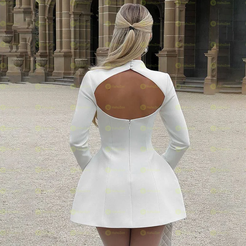 Women Backless Mini Dress