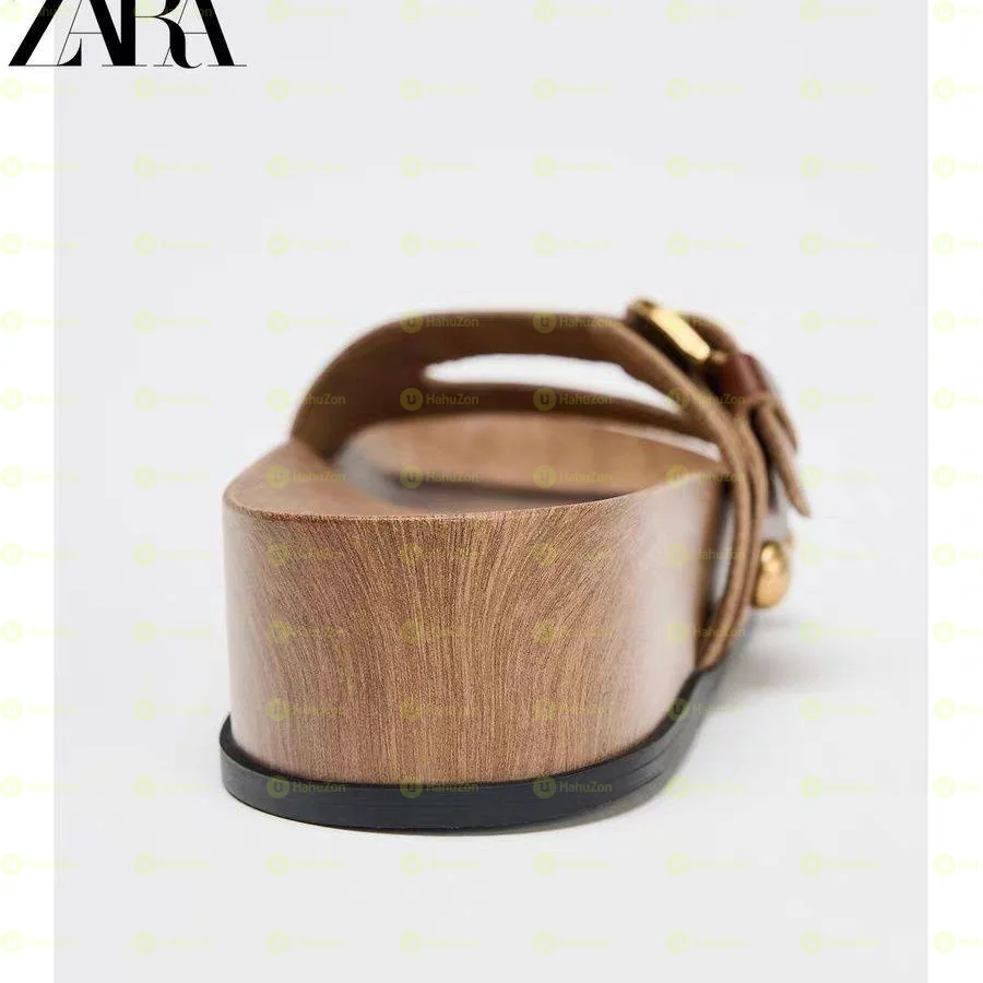 Zara Leather Strappy Platform Women's Sandals