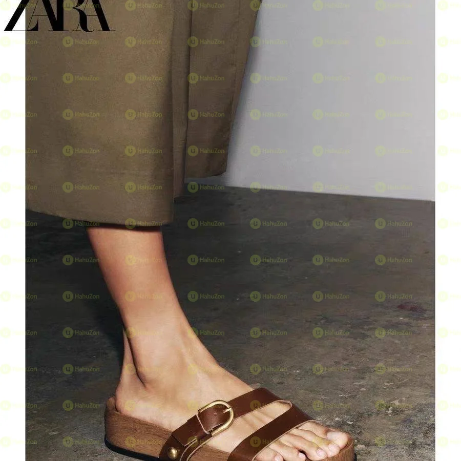 Zara Leather Strappy Platform Women's Sandals