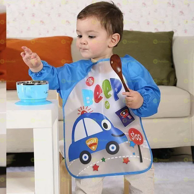 Waterproof Washable Long-Sleeve Baby Bibs
