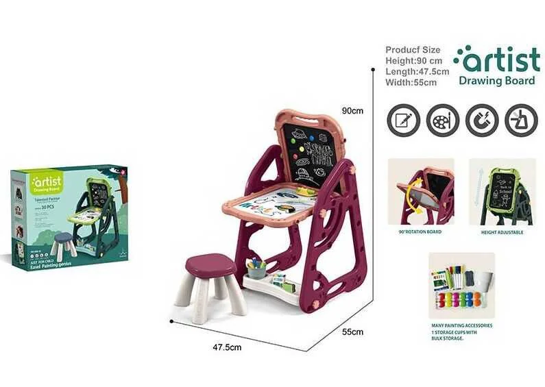 አርቲስት የልጆች መፃፊያ እና የስዕል ቦርድ