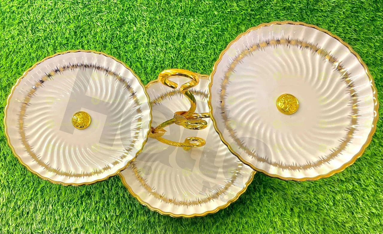 🛒በለ 3 ተደራራቢ ለአትክልት፣ ለፍራፍሬ እና ለመሳሰሉት ማቅረቢያ