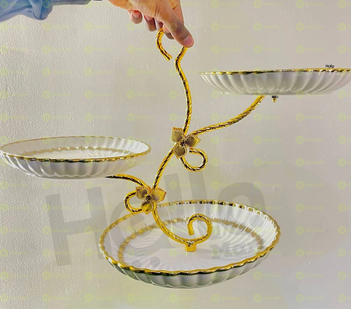 🛒በለ 3 ተደራራቢ ለአትክልት፣ ለፍራፍሬ እና ለመሳሰሉት ማቅረቢያ