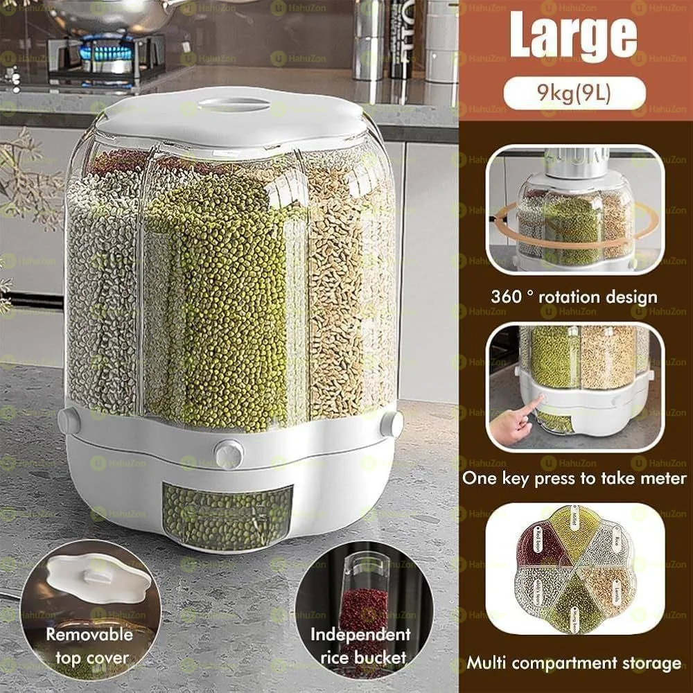 360° የሚሽከረከር የጥራጥሬ ማስቀመጫ