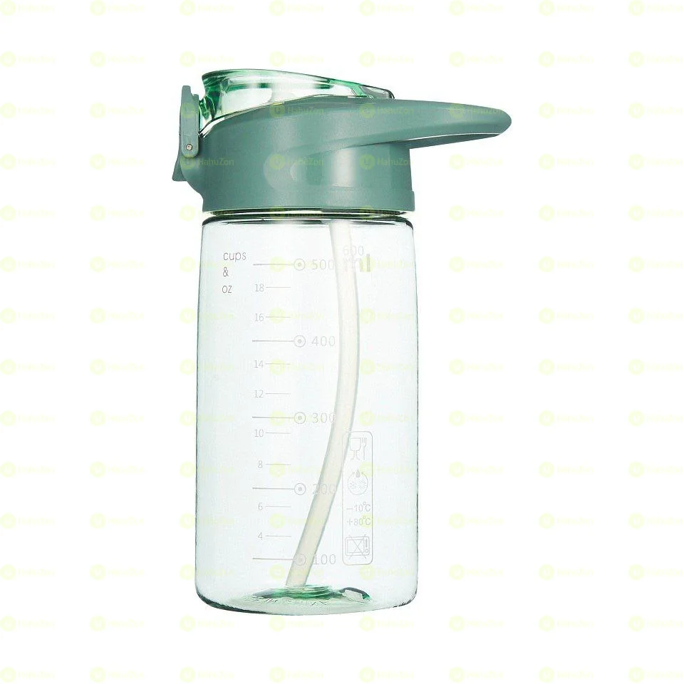 600ml Water Bottle with Straw