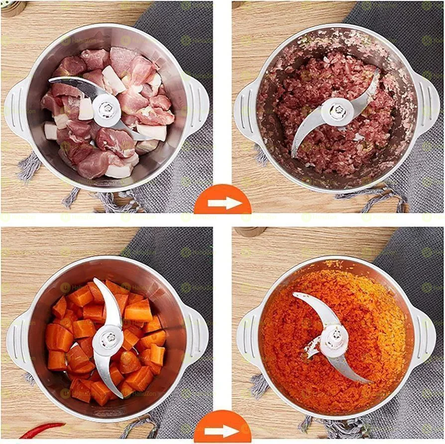 በኤሌክትሪክ ሚሰራ የስጋና ሽንኩርት መፍጫ።