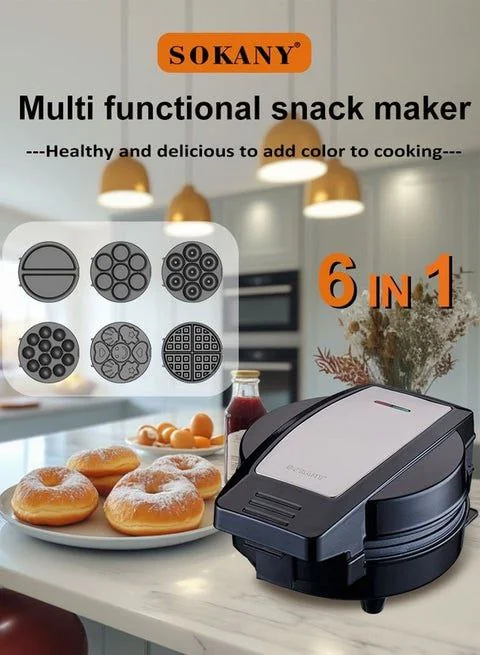 Classy Touch Sokany 6 In 1 Multi Snacks Maker