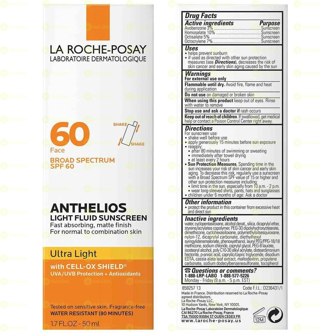 La Roche-Posay Anthelios Ultra Light Fluid Facial Sunscreen SPF 60
