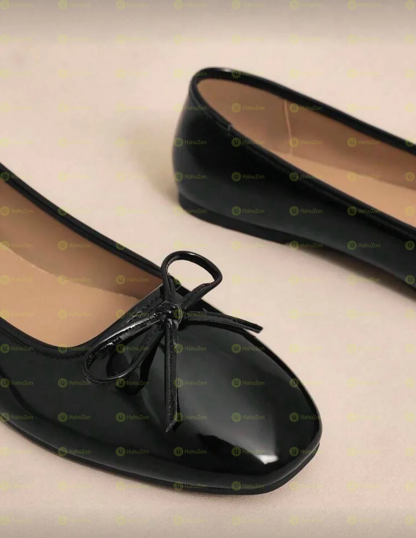 Plain Bow Ballerina Women's Flat