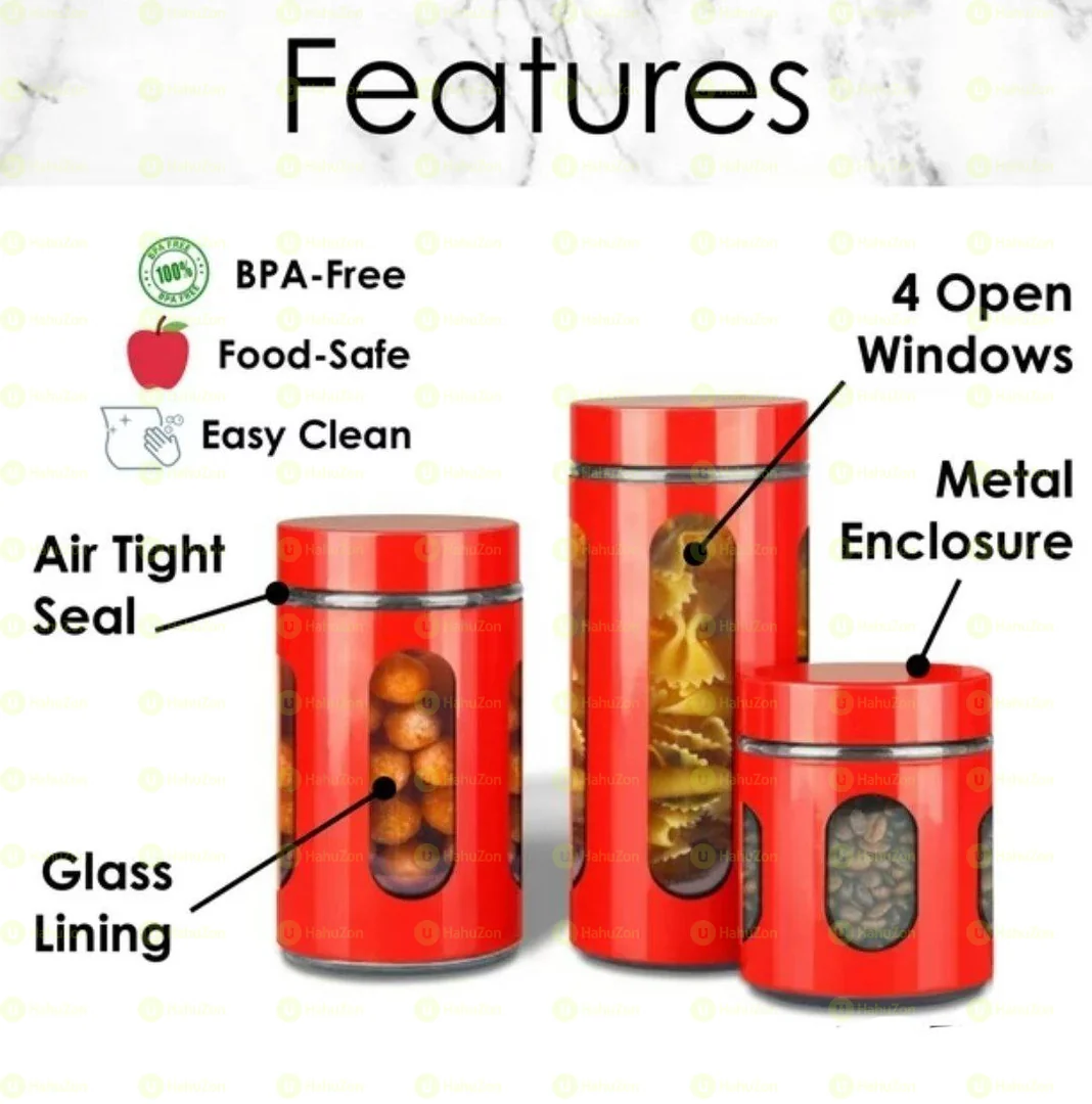 Diamond Home 3 Piece Air Tight Food