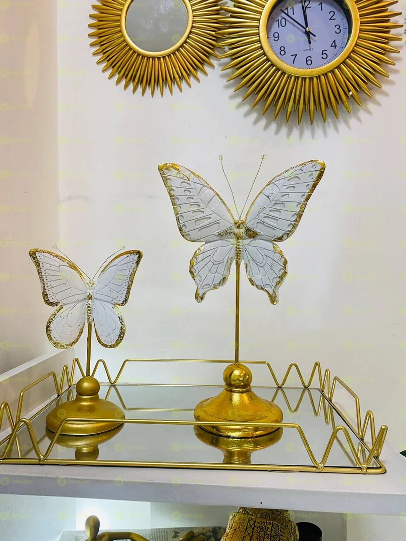 Set of 2 Butterfly Stand Decorations
