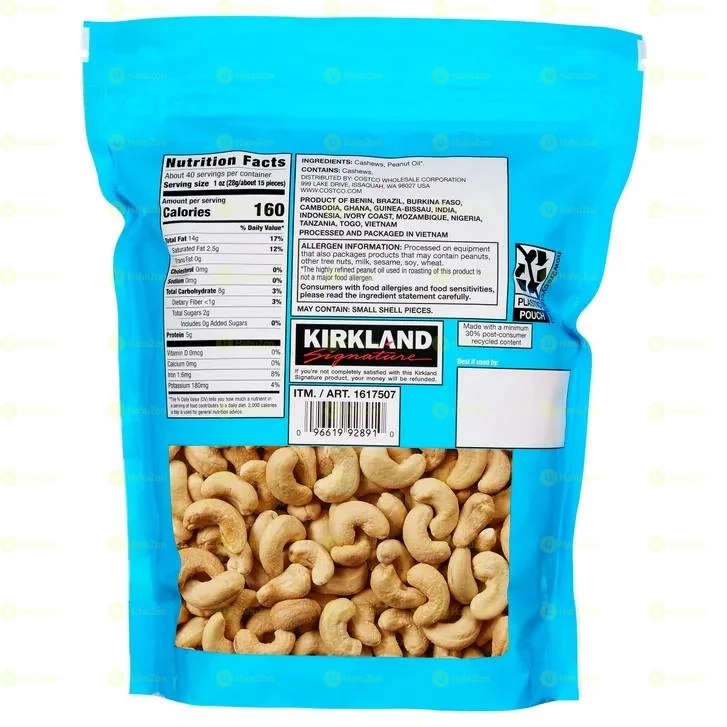 Kirkland Signature Fancy Whole Cashews Unsalted