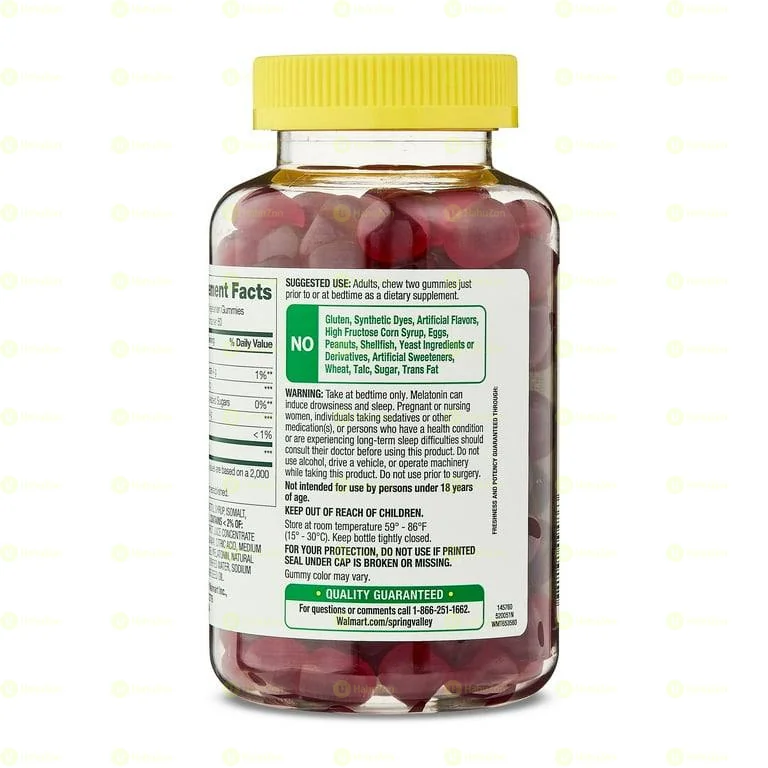 Spring Valley Zero Sugar Melatonin Sleep Support Dietary Supplement