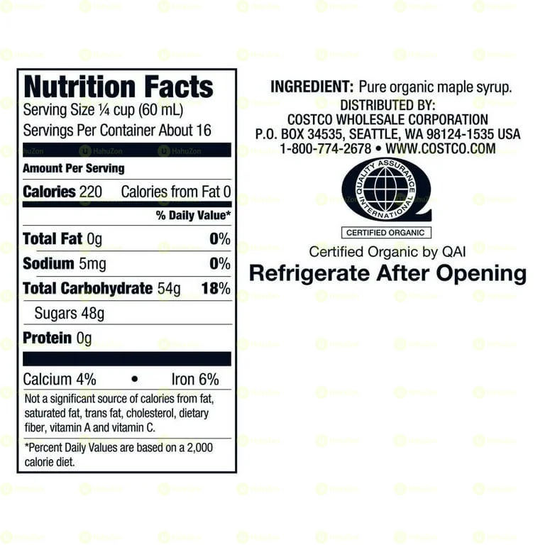 Kirkland signature Organic Pure Maple Syrup