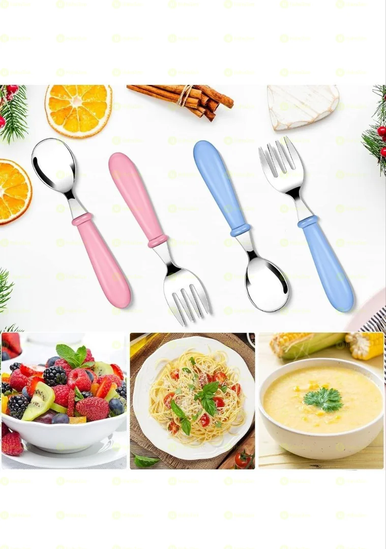 Kids Silverware Set Stainless Steel Baby Forks and Spoons