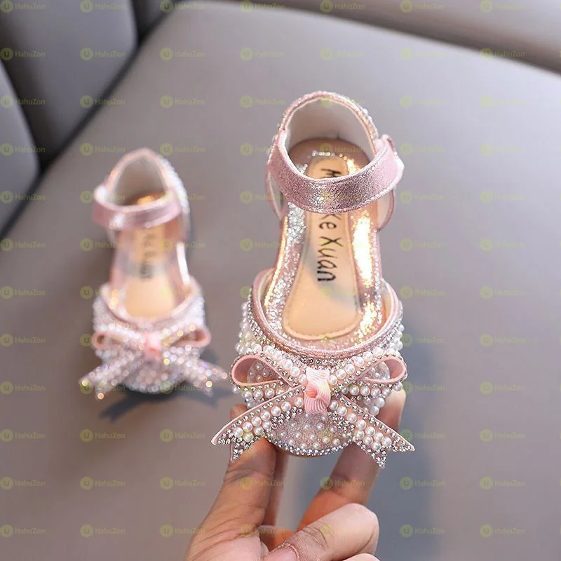 Girls Pearl Decor Princess Sandals