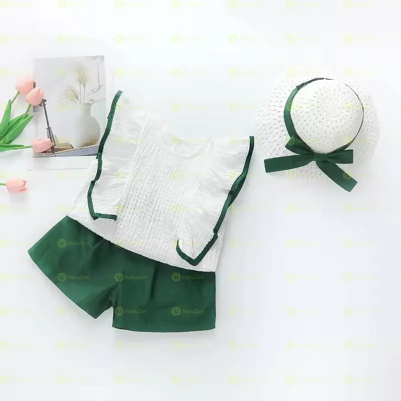 3pcs Complete Top Short and Hat