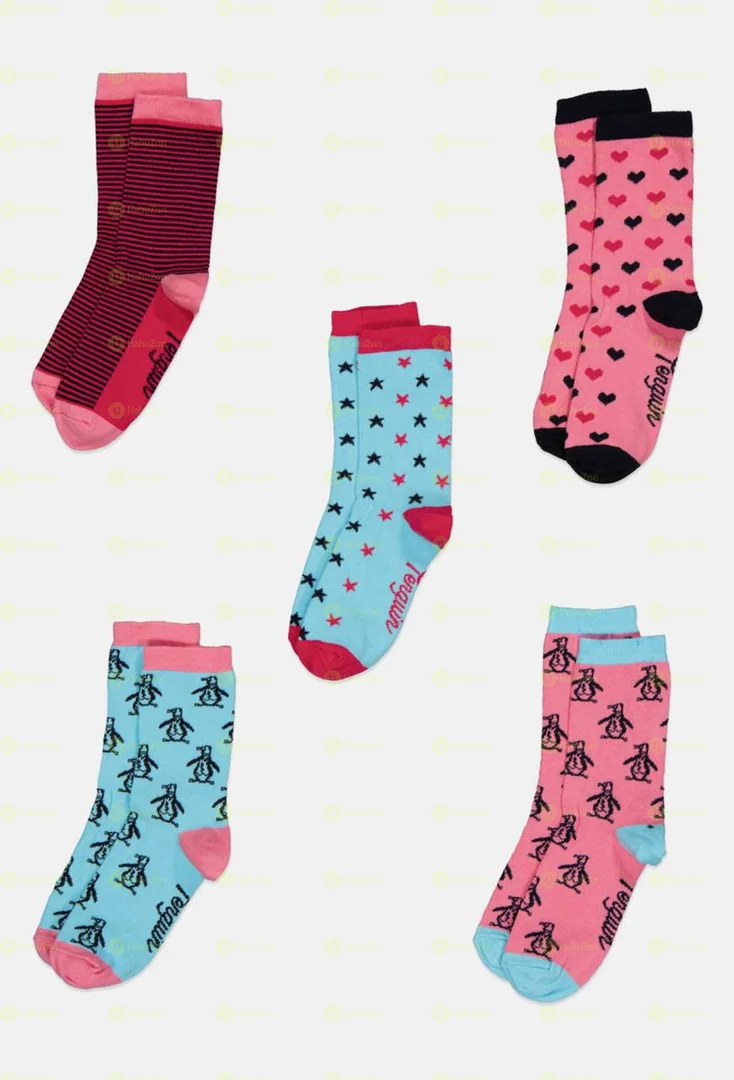 Penguin Kids 5 Pair Of Socks