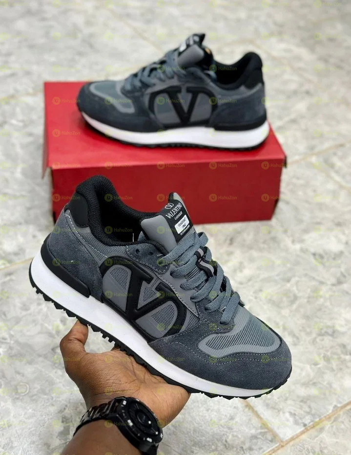 Valentino Garavani RockRunner Grey Camouflage Men's Shoes