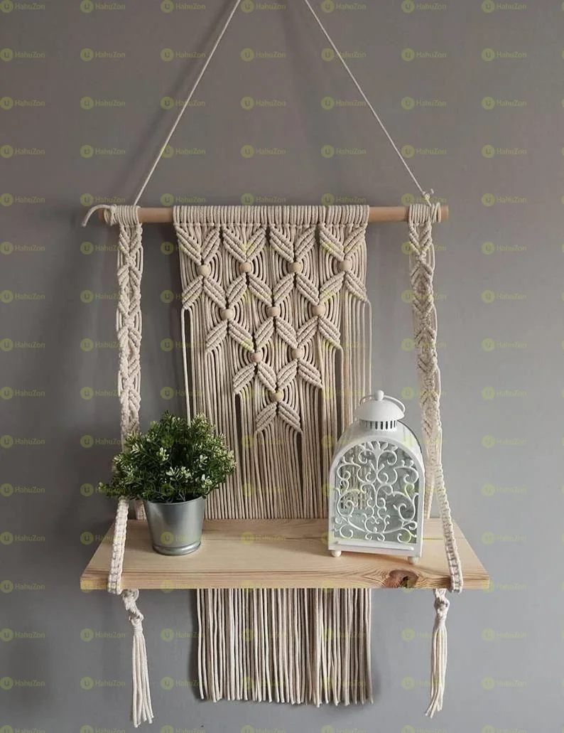Macrame Shelf Wall Hanging