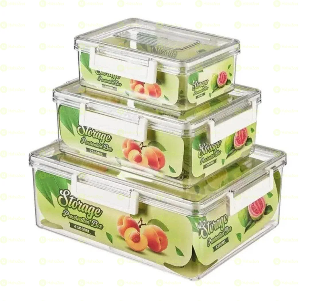 3pcs Fridge Orgnizer Box's