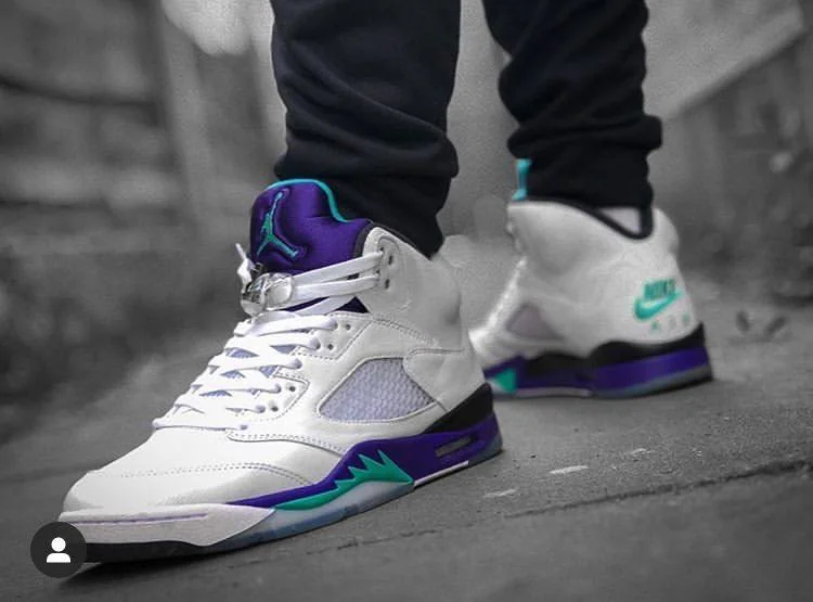 Air Jordan 5 Retro GRAPE High Men's Shoes