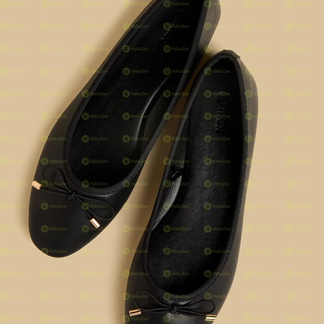 Max Bow Detail Slip On Ballerina Women's Shoes