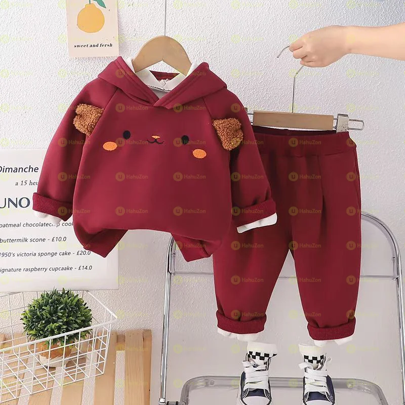 Unisex Thick Velvet Hoodie and Pant Set