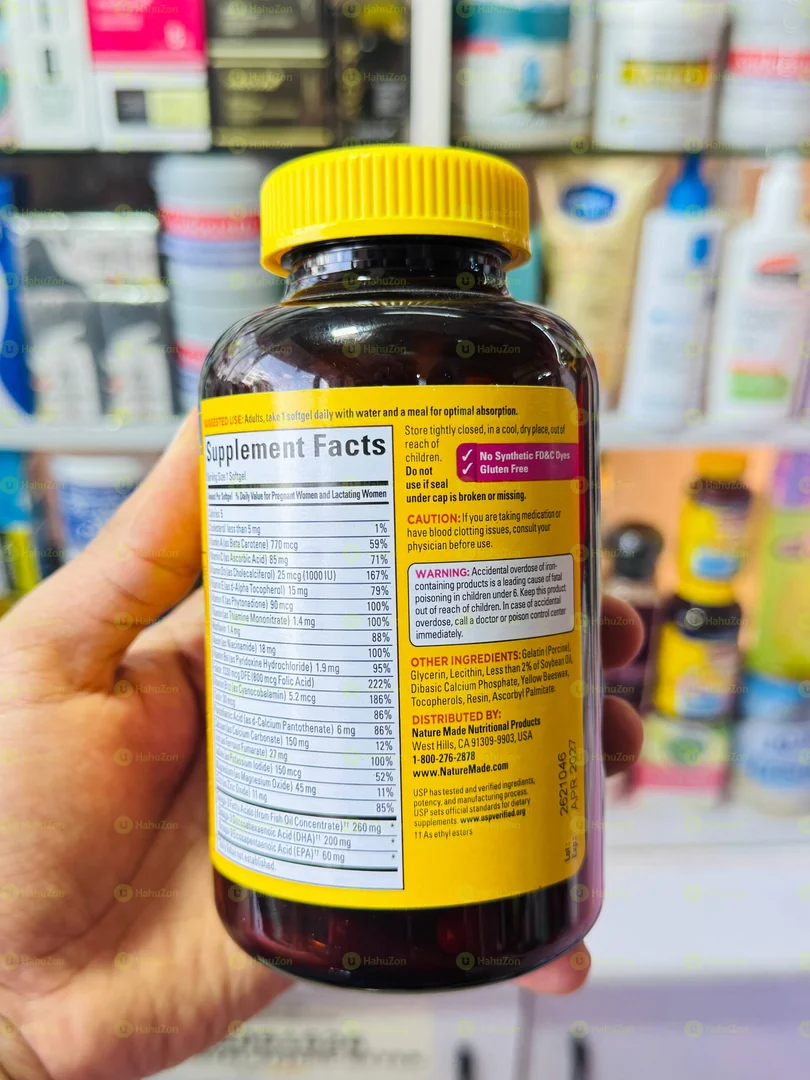 Nature Made Prenatal Multivitamin With Folic Acid + DHA Softgels