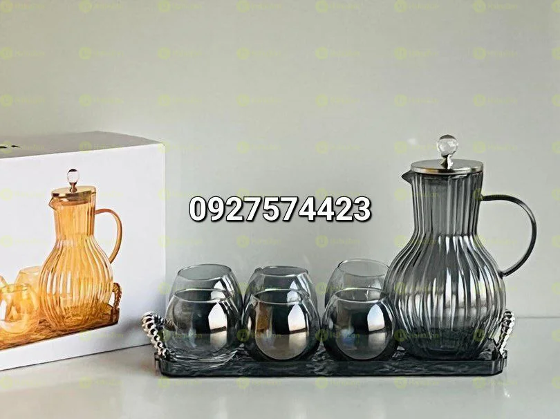 8pcs Crystal Glass water Set