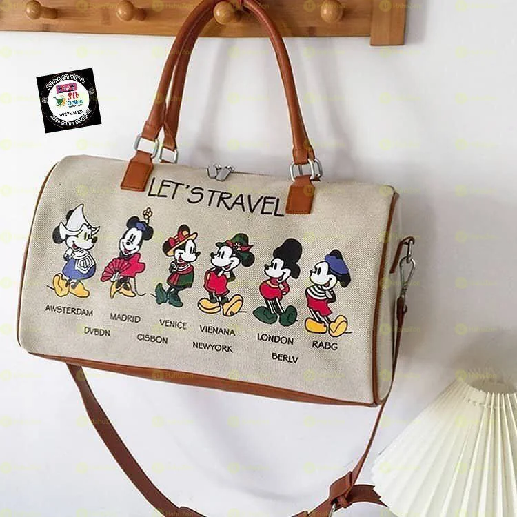 Canvas Mickey Mouse Gym and Travel Bag