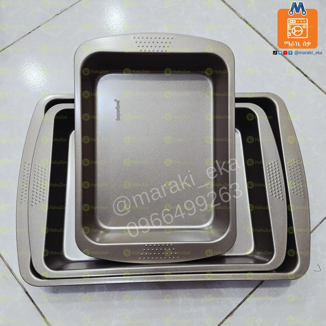 3 Set Carbon Steel None-Stick Oven Tray