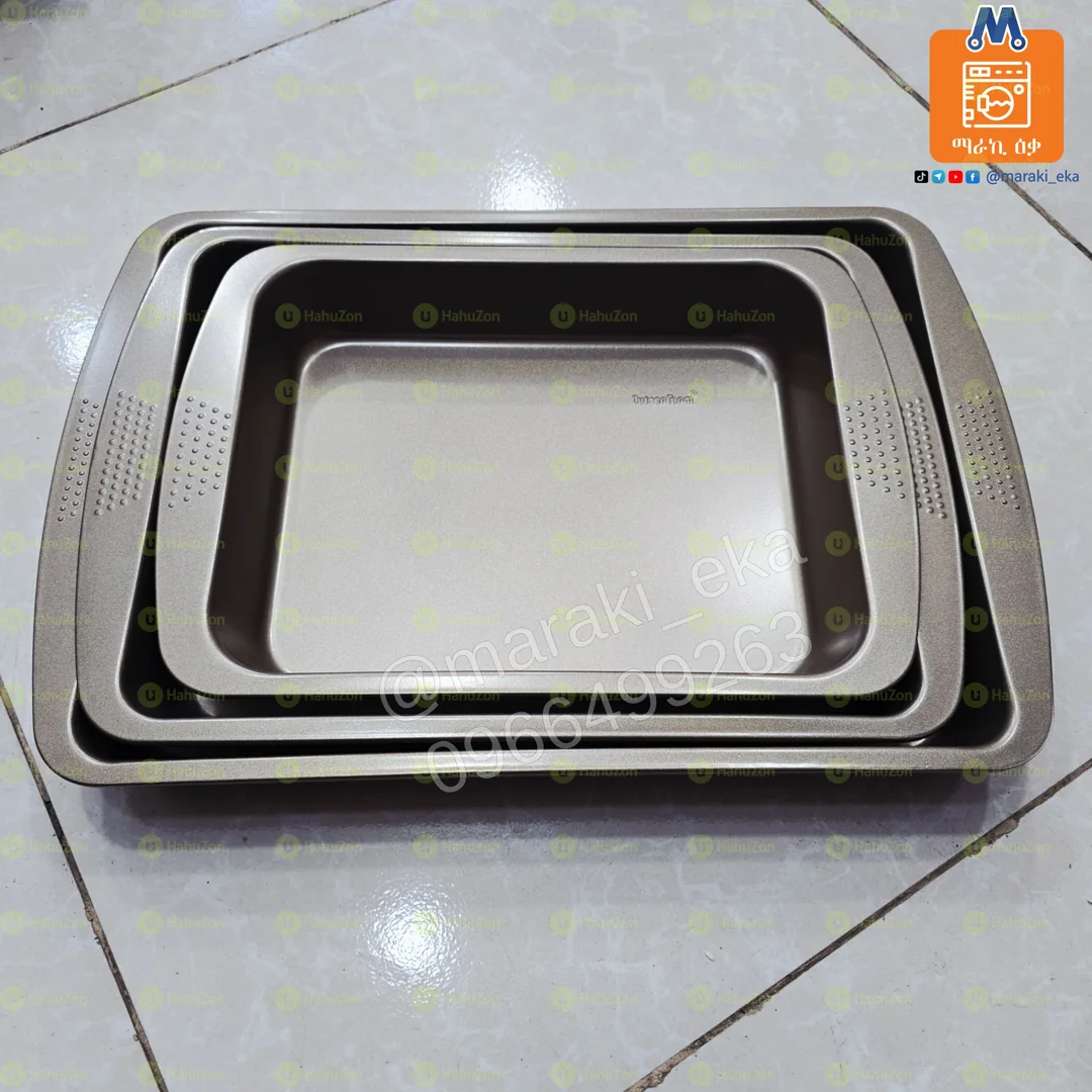 3 Set Carbon Steel None-Stick Oven Tray