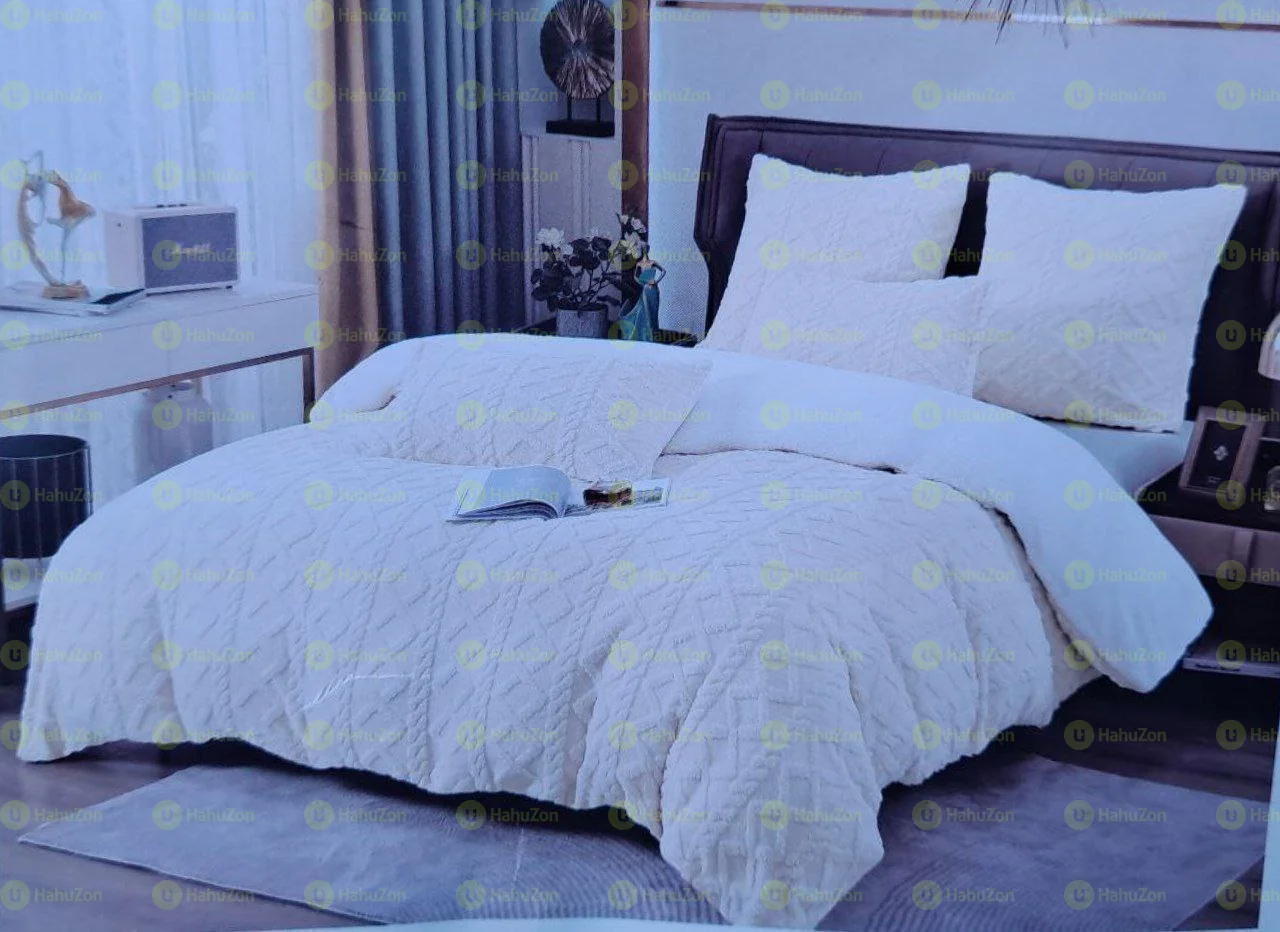 3 Pieces Sherpa Fleece Comforter Set