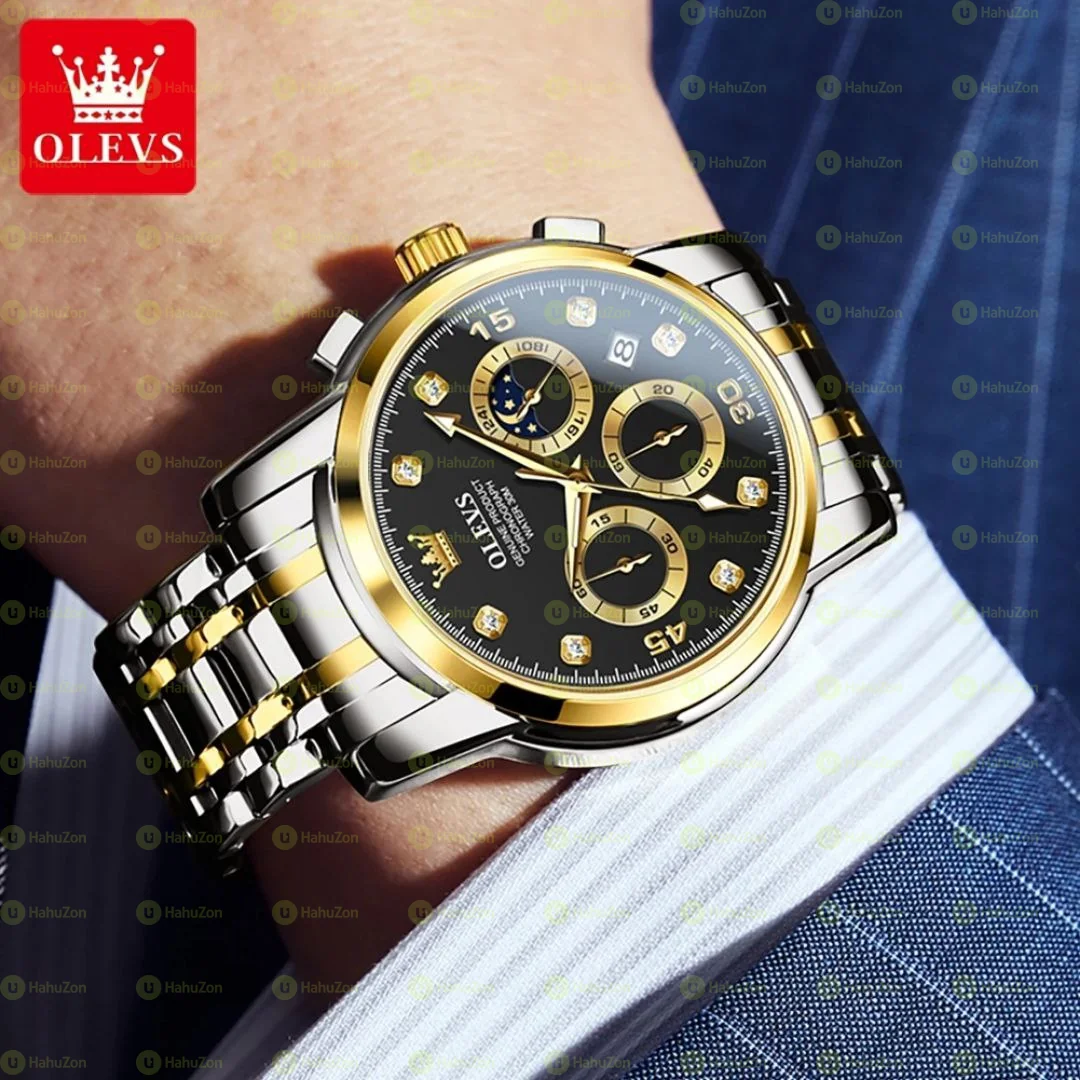 Olevs 2889 Quartz Chronograph Watches for Men's