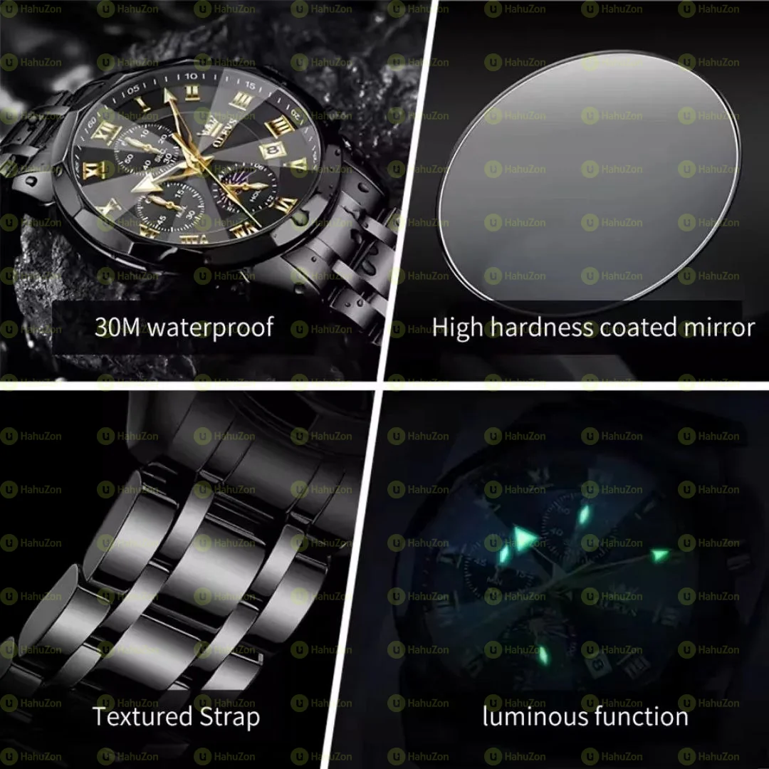 Olevs 3675 Classic  Quartz Chronograph Watches For Men