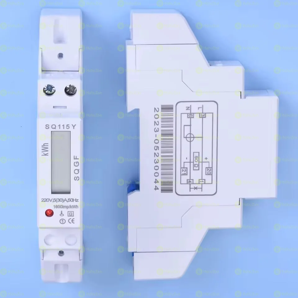Single Phase Din Rail Lcd Digital Display Electricity Power