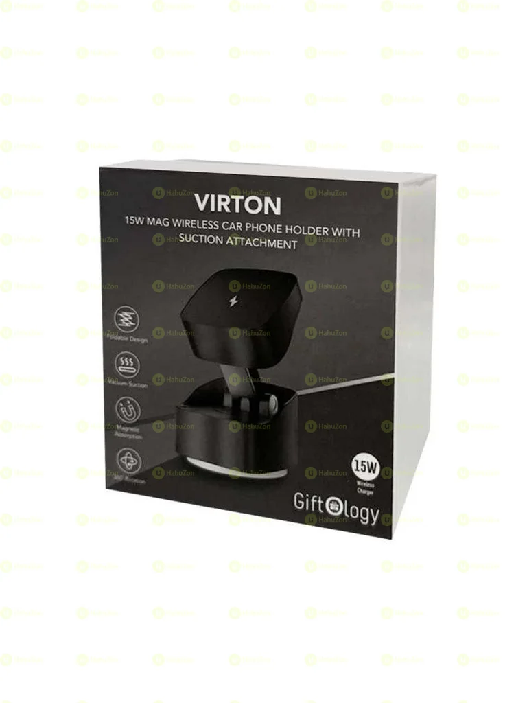 VIRTON Magnetic Car Phone Holder and 15W Wireless Charger