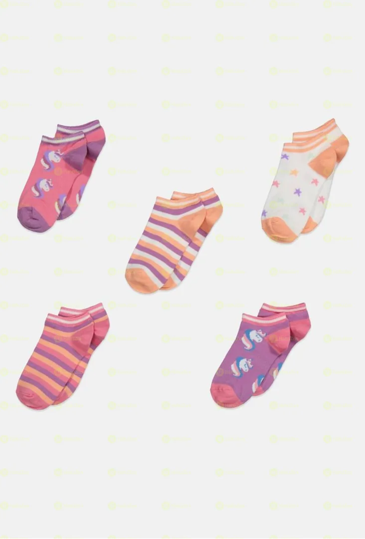 Kids Girls 5 Pair Of Ankle Socks