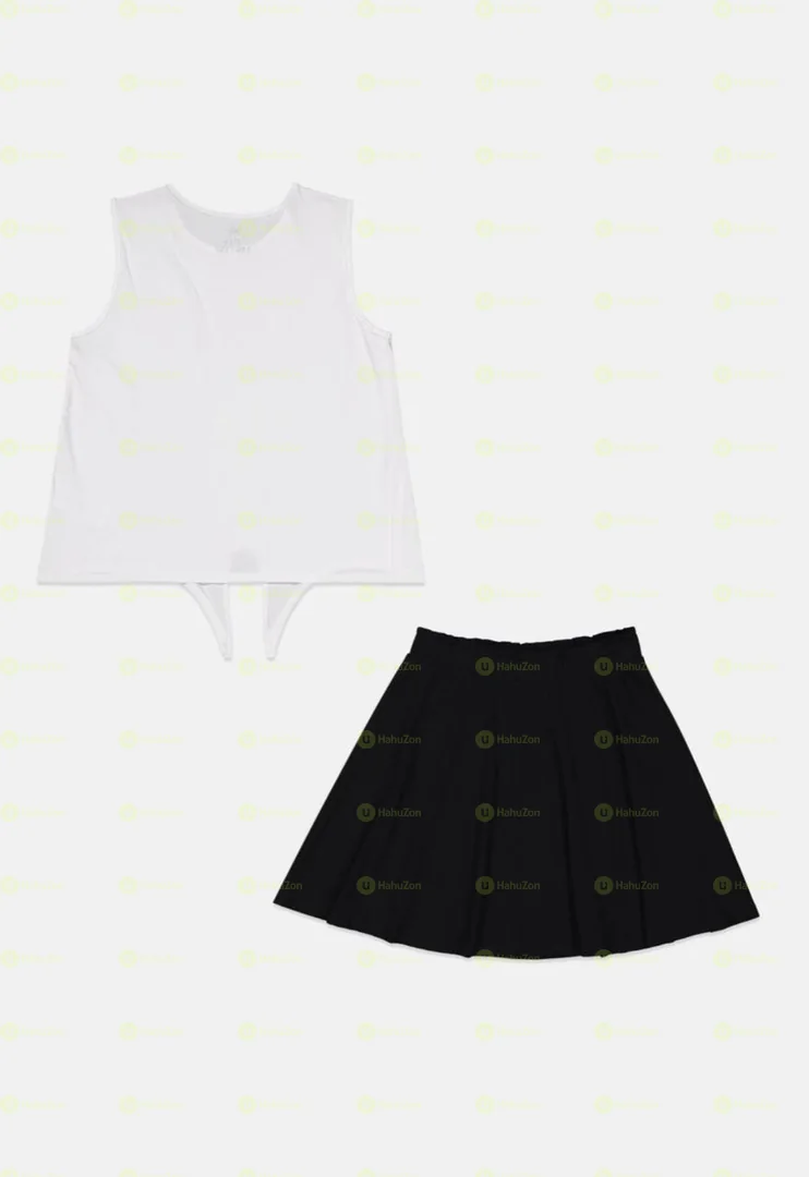 Tchibo Kid Girls Brand Logo Top And Shirt Set