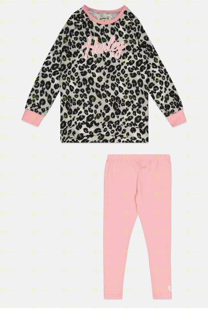 Hurley Kid Girls 2 Piece Sweatshirt And Pant Set