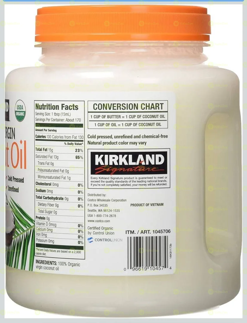 Kirkland Signature Cold Pressed Unrefined Organic Virgin Coconut Oil