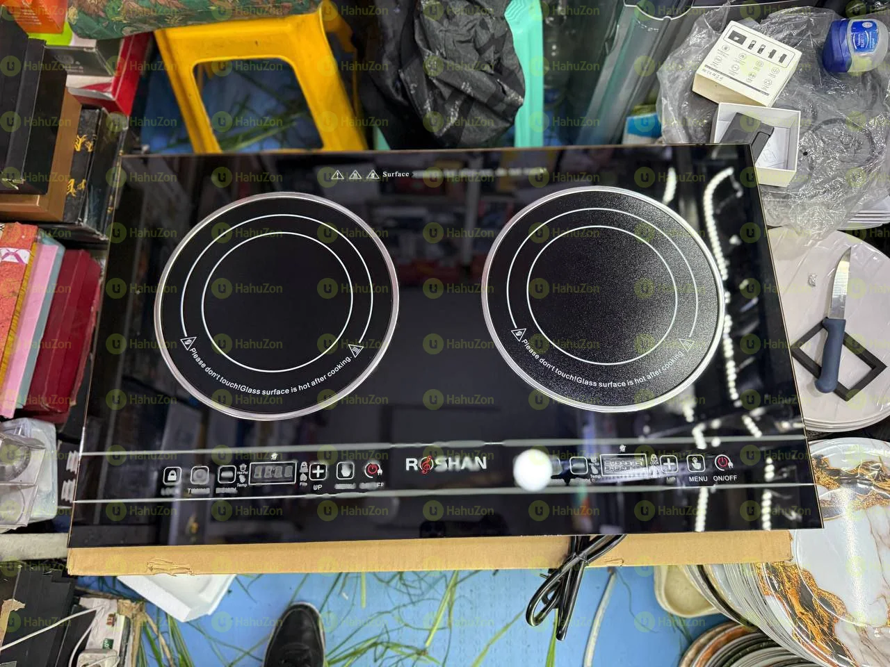 ሮሻን ባለ 2 ምድጃ ዲጅታል ስቶቭ