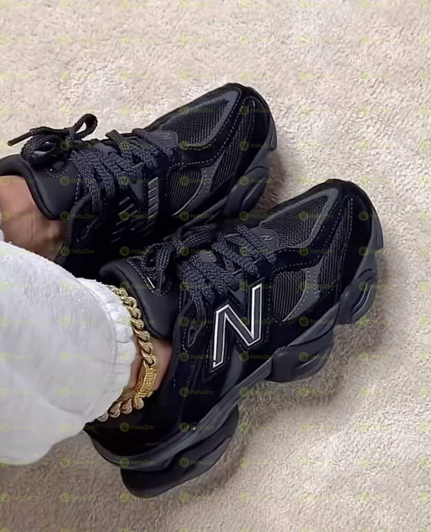 New Balance 9060 Triple Black Low Women's Shoes